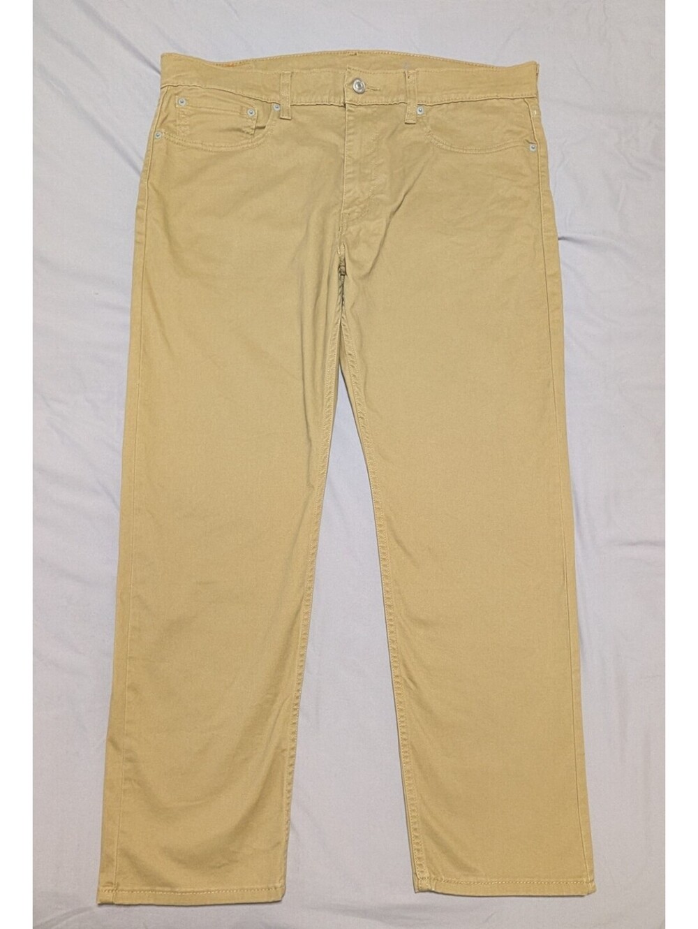 Levi's 502 Regular Taper Fit Pants Men's 36x30 Khaki Tan Denim Jeans